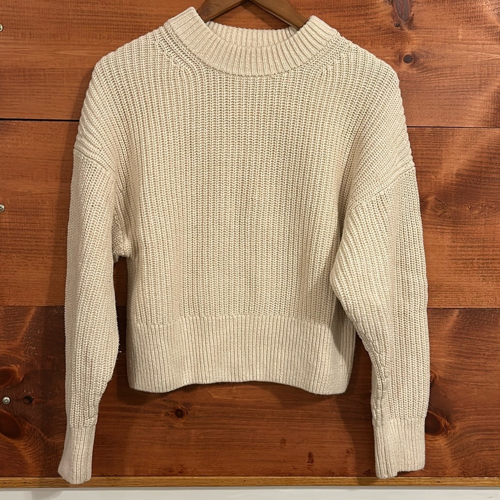Everlane Cream Cotton Sweater